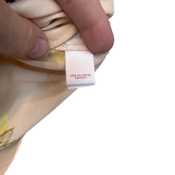 LC Lauren Conrad Peach Pleated Neck Blouse - Size XS - Picture 5 of 7